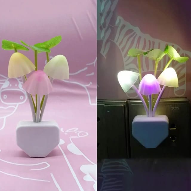 Mushroom Night Light | LED Night Lights | Flower Lamp Bedroom Baby room Lamps For Family, Friend or Kids Gifts (Random colors) - Pack of 1 Rs 224