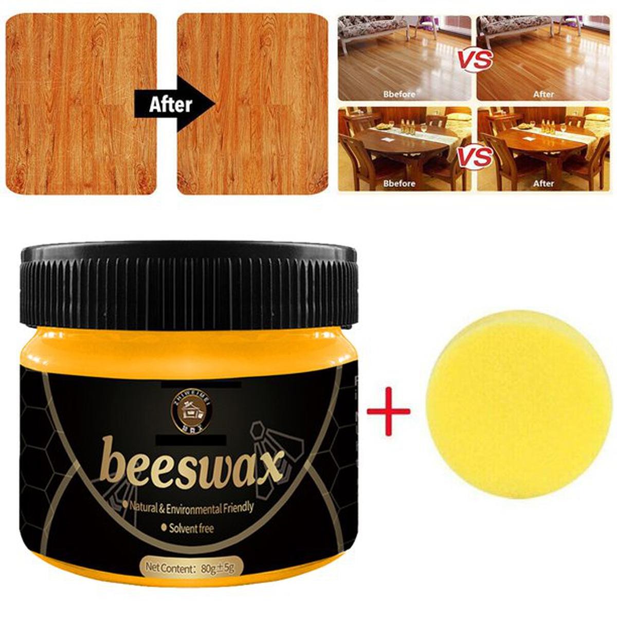 Mintiml Natural Beeswax Wood Polish | Multi‑Purpose Furniture Care | Restores & Protects ~ 80g ~ Pack of 01