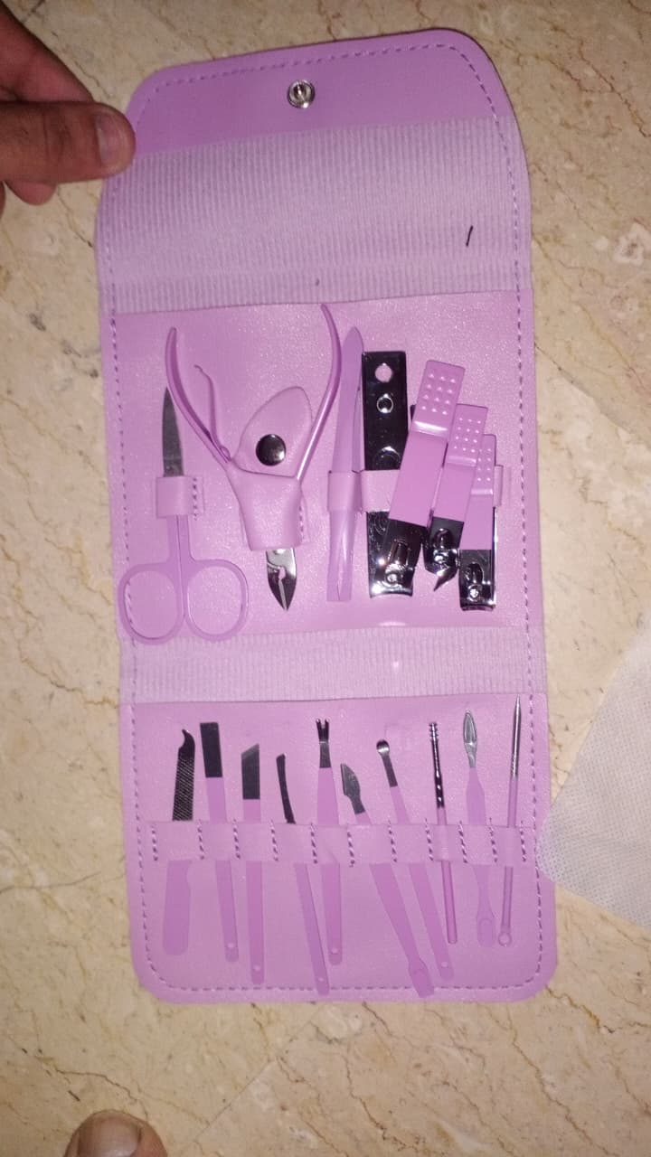 16-in-1 Stainless Steel Nail Care Kit – Manicure & Pedicure Tool Set (Random Color)