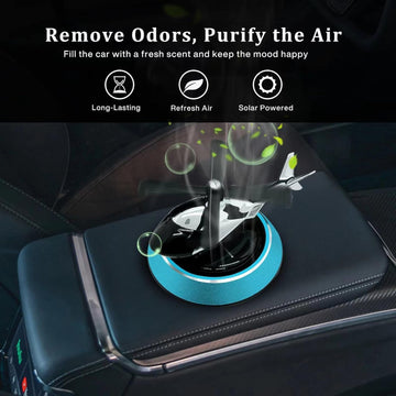 Solar Powered Car Aroma Diffuser Helicopter Air Freshener – Dashboard Perfume Decor | Metal + ABS, Refillable Fragrance Rs 1,017
