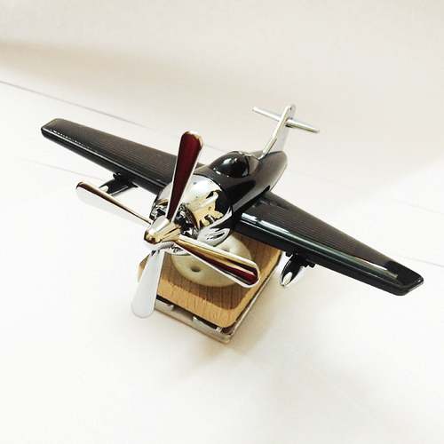Solar Aeroplane Car Perfume Diffuser – Silver Aircraft Air Freshener for Car Dashboard