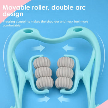 6-Wheel Neck & Spine Massager | Deep Tissue Cervical Massager for Neck, Back & Shoulder Pain Relief | Multifunctional Manual Massage Tool