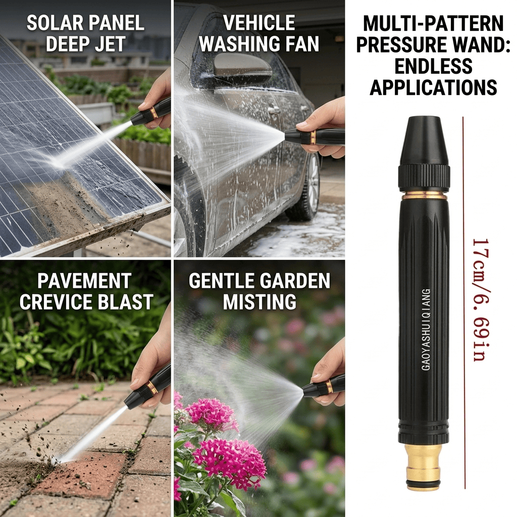 High Pressure Adjustable Nozzle Water Spray Gun | Versatile Tool For Garden & Cleaning | Metal Body