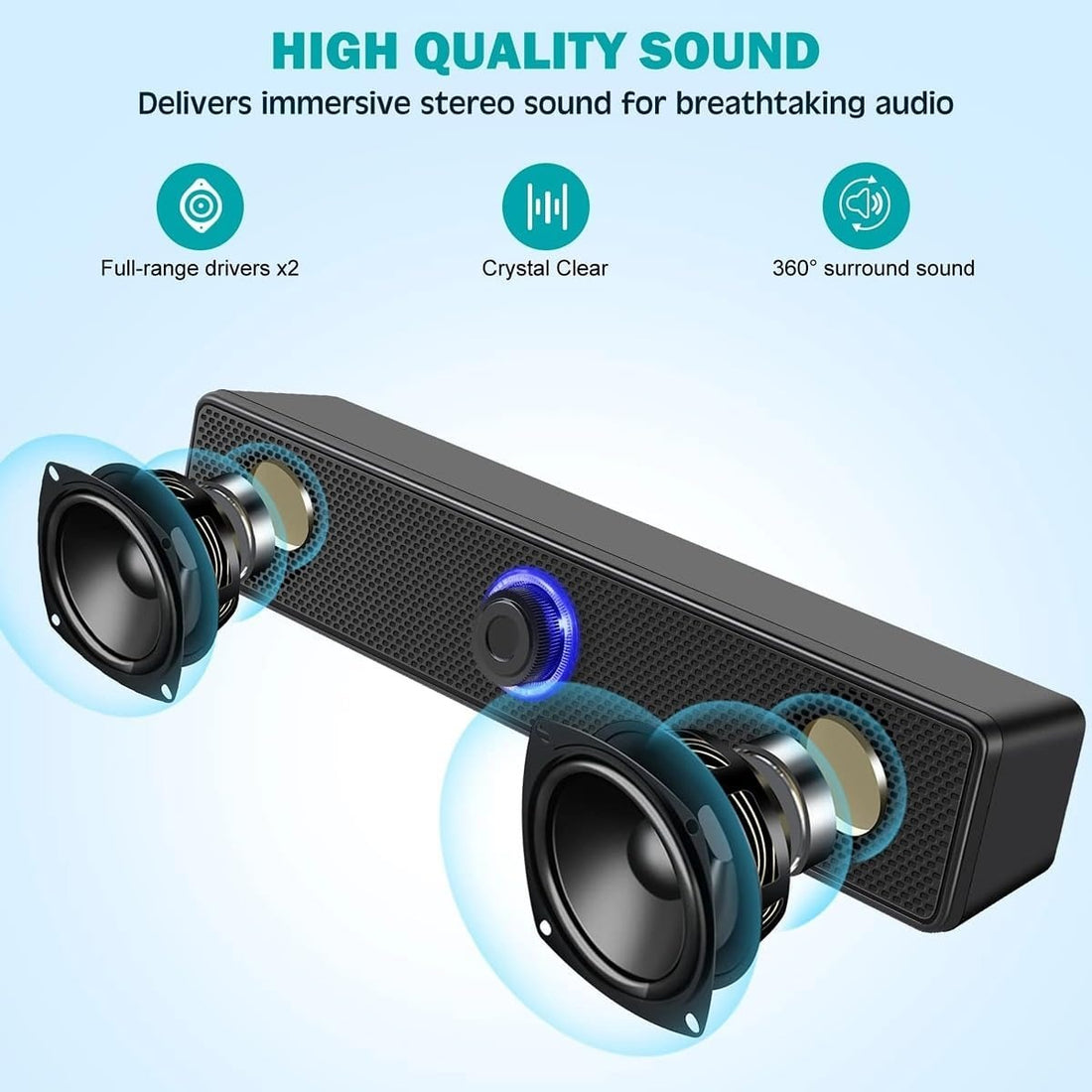 Bluetooth Bar Speaker G-2000|Wireless Sound Bar Stereo|USB, AUX Supported