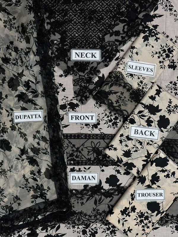 Digital Printed Lawn Dress With Chiffon Printed Dupatta (Unstitched)